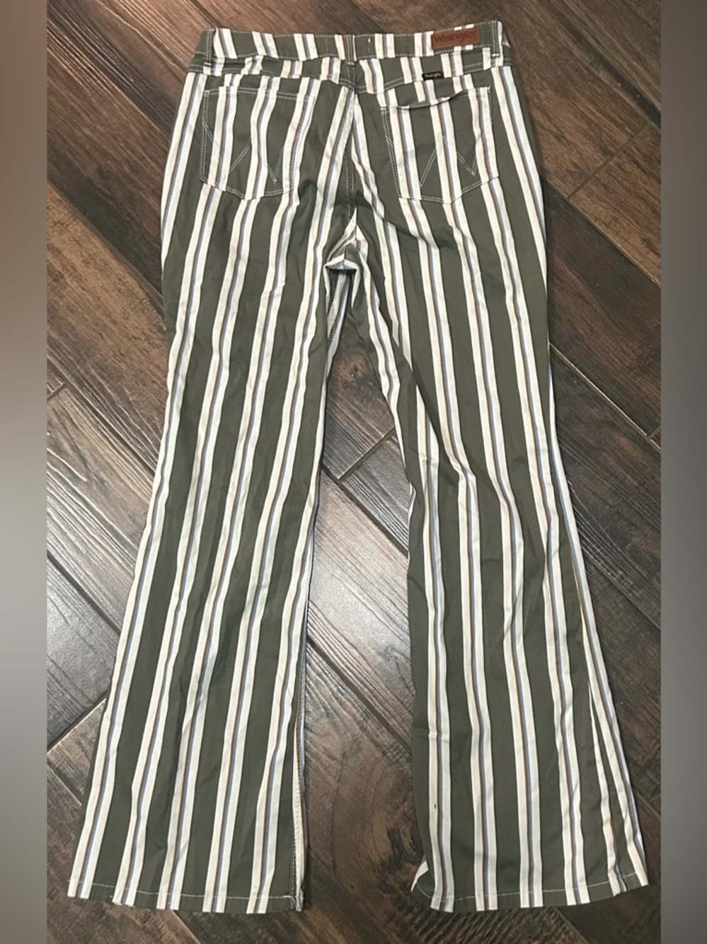 Wrangler Fierce Flare Striped Jeans Sz 10 - Picture 5 of 6